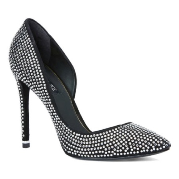 Rachel Zoe Black Tre Studded Kid Suede Pumps | Size 9.5 | NWT - Picture 2 of 11